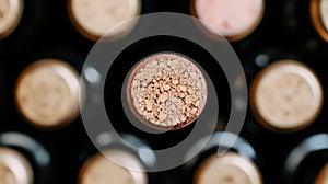 Cork, wine bottle, cellar, close-up, bokeh, background, drink, celebration