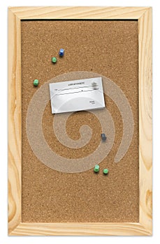 Corkboard with Card