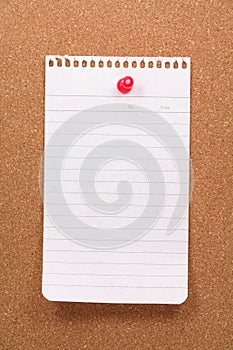 Corkboard and notepaper