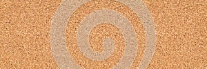 corkboard or pinboard or bulletin board cork background in wide banner or header format