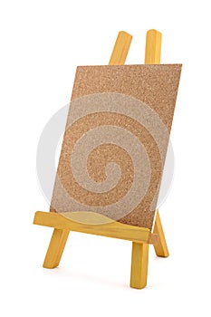 Corkboard with wooden stand