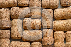 Background image of used champagne corks