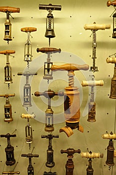 corkscrew background for wine in Wineshop photo