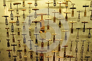 corkscrew background for wine restaurant photo