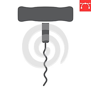 Corkscrew glyph icon