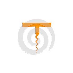 Corkscrew icon vector sign and symbol isolated on white background, Corkscrew logo concept