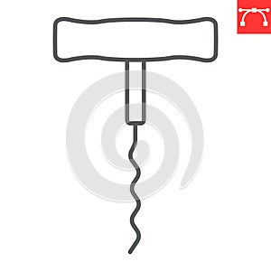 Corkscrew line icon