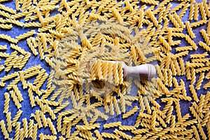 Corkscrew shape Fusilli pasta