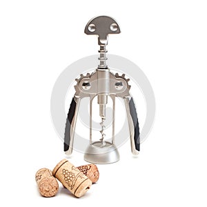 Corkscrew and stoppers. photo