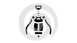 corkscrew tool glyph icon animation