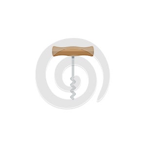 Corkscrew vector icon symbol tool isolated on white background
