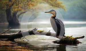 Cormorant on a branch