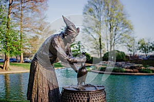 Cormorant fisherman sculpture, Eden Park, Cincinnati photo