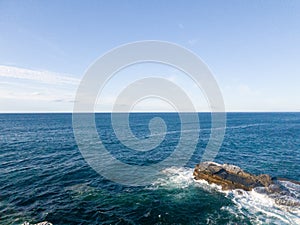 cormorant rock in the sea