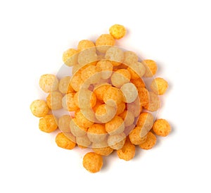 Corn Balls Isolated, Puffs with Spices