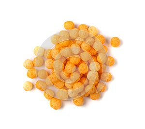 Corn Balls Isolated, Puffs with Spices