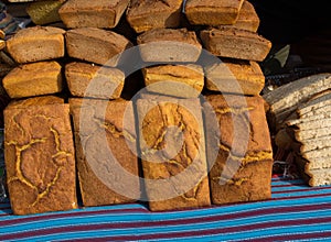 Corn bread freshly made of corn flour