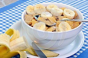 Corn Cereal and Bananas
