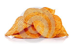 Corn chips isolated on white