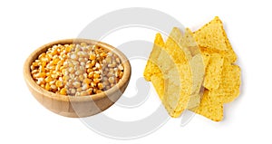 Corn Chips, Nachos Chips, Maize Snack, Corn Crisps or Totopos