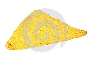 Corn chips nachos isolated on white background