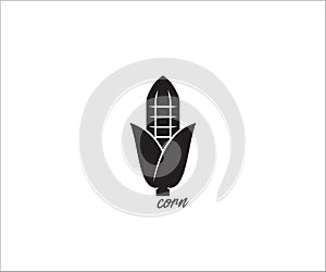 a corn cob simple vector icon logo design illustration