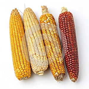 Corn cobs on transparent background