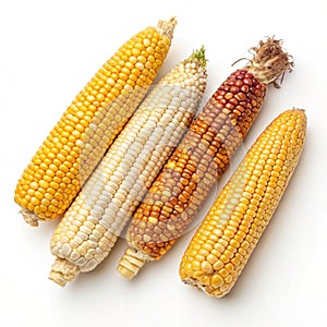 Corn cobs on transparent background