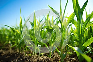 corn crops field for bioethanol production