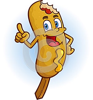 Corn Dog Cartoon Character