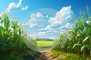 Corn Field on a sunny day