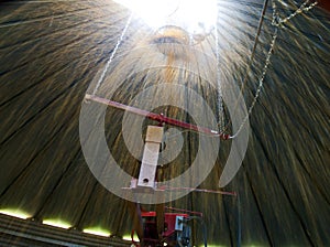 Corn Fill a Silo from Inside