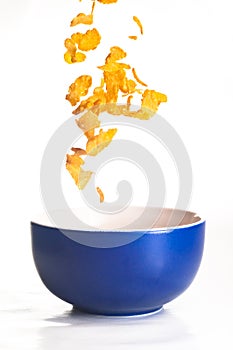 Corn flakes isolated on white