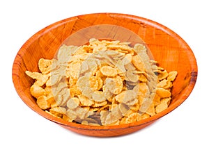 Corn flakes in a plate