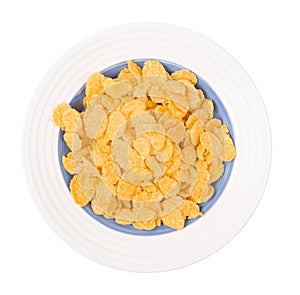 Corn flakes in a plate