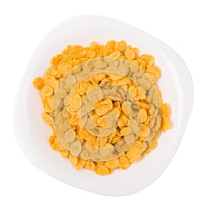 Corn flakes in a plate
