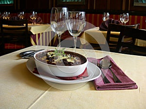 Corn flour cooked with truffle