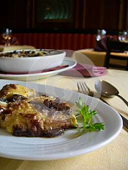 Corn flour cooked with truffle