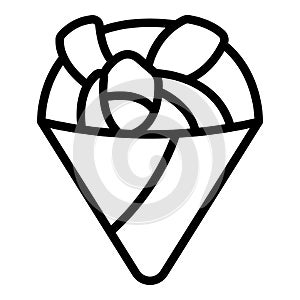 Corn food icon outline vector. Roll restaurant