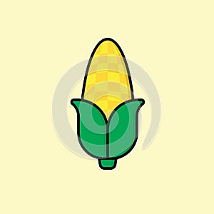 Corn Icon Illustration