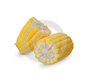 Corn isolated on white background. with clipping paths