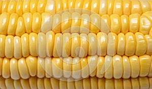Corn isolated on white background, closeup.