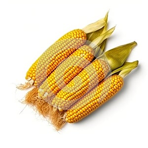 corn isolated on a white background, cob tranparent png