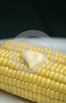 Corn with melted butter