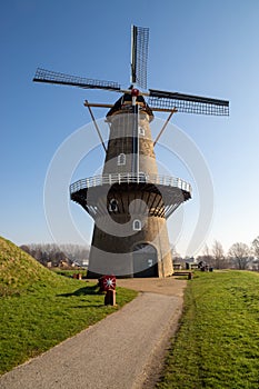 Corn mill 'De Hoop' in Gorinchem in the Netherlands