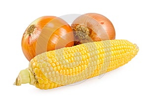 Corn and onions