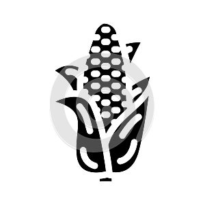 corn plant glyph icon vector illustration