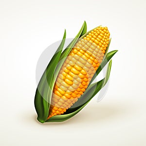 Corn realistic illustration