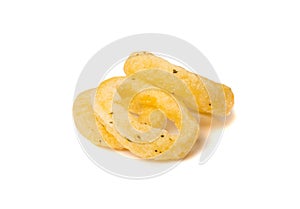 Corn Rings Isolated, Puffs with Spices