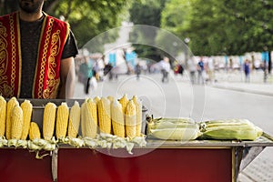 Corn seller in the street